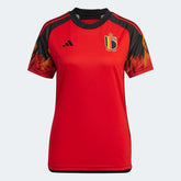 Adidas 2022-23 Belgium Women's Home Soccer Jersey - Red-Black