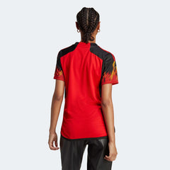 Adidas 2022-23 Belgium Women's Home Soccer Jersey - Red-Black