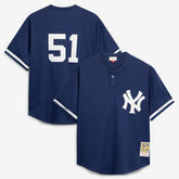 MLB Bernie Williams New York Yankees Mitchell & Ness Authentic Batting Practice Jersey - Navy