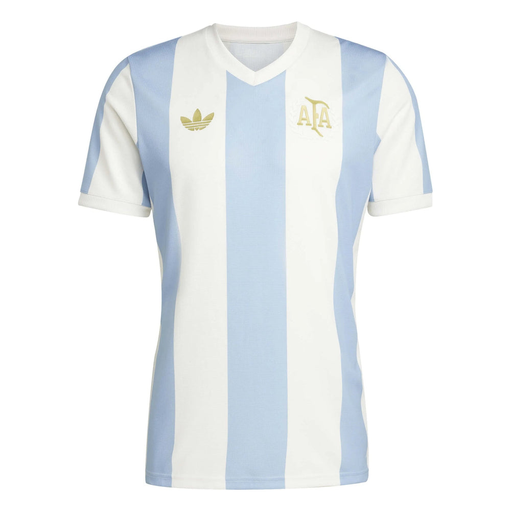 Adidas 2025 Argentina Men's 50th Anniversary Stadium Soccer Jersey Ambient Sky / Cloud White