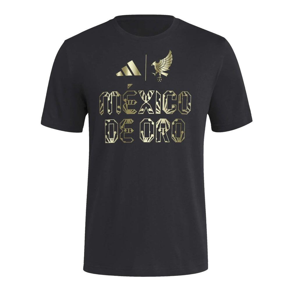 Adidas 2025 Mexico Men's De Oro HOB Tee Black / Soccr-Mxs-Sxa