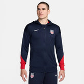 Nike 2024-25 USA Men's Strike Hoodie Track Jacket Obsidian/Sport Red/White