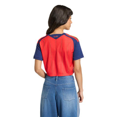 Adidas 2026 Spain Women's Stadium Home Cropped Soccer Jersey Vivid Red
