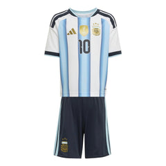 Adidas 2026 Argentina Kid's Home Messi #10 Mini Kit White / Icey Blue / Light Blue