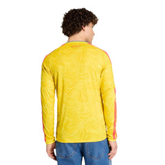 Adidas 2026 Colombia Men's Stadium Home Long-Sleeve Soccer Jersey Impact Yellow