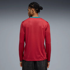 Puma 2026 Portugal Men's Stadium Home Long-Sleeve Soccer Jersey Club Red-Green Lagoon