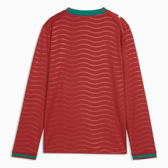 Puma 2026 Portugal Youth Stadium Home Long-Sleeve Jersey Club Red-Green Lagoon
