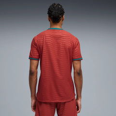 Puma 2026 Portugal Men's Authentic Home Soccer Jersey Club Red-Green Lagoon