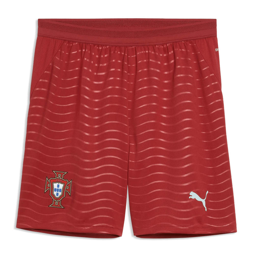Puma 2026 Portugal Men's Stadium Home Shorts Club Red-Green Lagoon