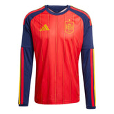 Adidas 2026 Spain Men's Stadium Home Long-Sleeve Soccer Jersey Vivid Red