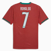 Puma 2026 Portugal Men's Authentic Home Ronaldo #7 Soccer Jersey Club Red-Green Lagoon
