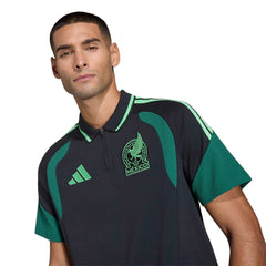 Adidas 2026 Mexico Men's Tiro Polo Shirt Black / Green