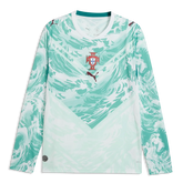 Puma 2026-27 Portugal Men's Stadium Away Long-Sleeve Soccer Jersey Puma White-Green Lagoon