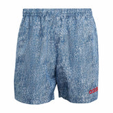 Adidas USA Men's Denim Graphic Shorts White / Dark Blue