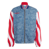 Adidas USA Men's Denim Graphic Track Top White / Dark Blue