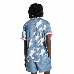 Adidas USA Men's Denim Graphic Jersey White / Dark Blue
