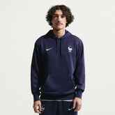 Nike 2026-27 France Men's Club French Terry Pullover Hoodie Blackened Blue/White