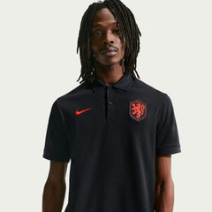 Nike 2026-27 Netherlands Men's The Polo 2.0 Black/Hyper Crimson