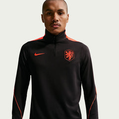 Nike 2026-27 Netherlands Men's Strike Drill Top Black/Hyper Crimson/Hyper Crimson