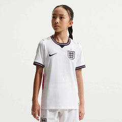 Nike 2026-27 England Youth Stadium Home Soccer Jersey White/Speed Red/Obsidian/Obsidian