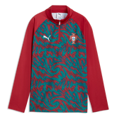 Puma 2026-27 Portugal Youth 1/4 Zip Pre-Match Top Club Red-Green Lagoon