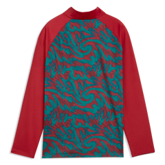 Puma 2026-27 Portugal Youth 1/4 Zip Pre-Match Top Club Red-Green Lagoon