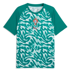 Puma 2026-27 Portugal Men's Pre-Match Soccer Jersey Green Lagoon-Ruby Shimmer
