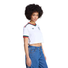 Adidas 2026 Mexico Women's Stadium Away Cropped Soccer Jersey White