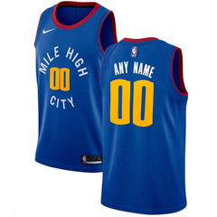 Men's Denver Nuggets Blue Customized Stitched NBA Jersey