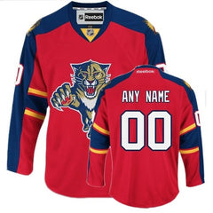 Men's Florida Panthers Custom Red Home Stitched Hockey Jersey