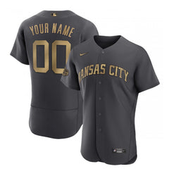 Men's Kansas City Royals ACTIVE Player Custom 2022 All-Star Charcoal Flex Base Stitched MLB Jersey