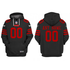 Men's San Francisco 49ers Active Player Custom Black Alternate Pullover Hoodie