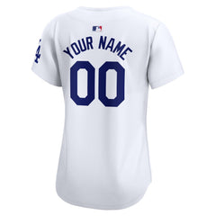 Women's Los Angeles Dodgers White 2024 World Series Home Custom Limited Jersey
