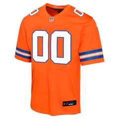 Youth Denver Broncos Orange Mile High Collection 1977 Throwback Custom Game Jersey