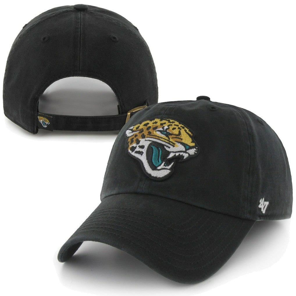 47 Brand Jacksonville Jaguars New Logo Clean-Up Adjustable Slouch Hat Black