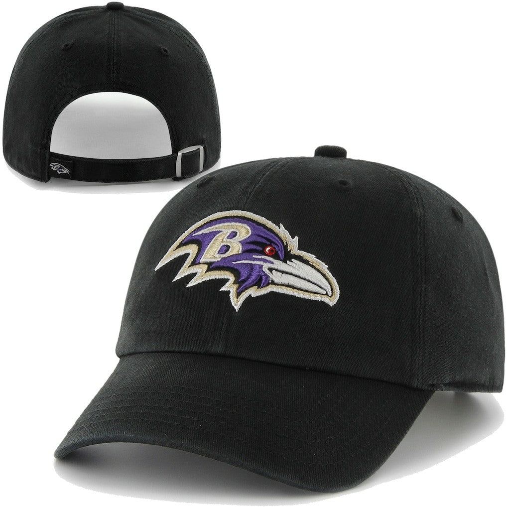 47 Brand Baltimore Ravens Clean Up Adjustable Hat Black