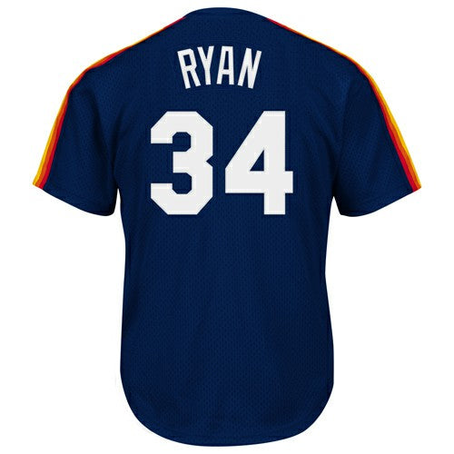 Nolan Ryan Houston Astros Mitchell & Ness Authentic Batting Practice Jersey - Navy Jerseys