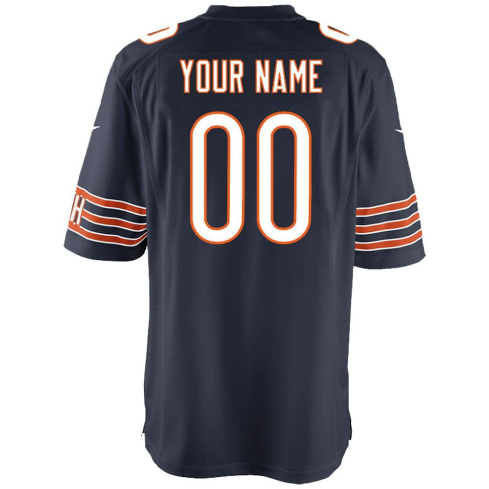 Chicago Bears Youth Custom Game Jersey Navy