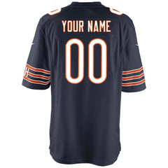 Chicago Bears Youth Custom Game Jersey Navy