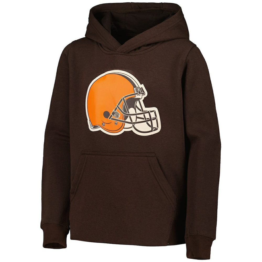 Cleveland Browns Youth Team Logo Pullover Hoodie Brown