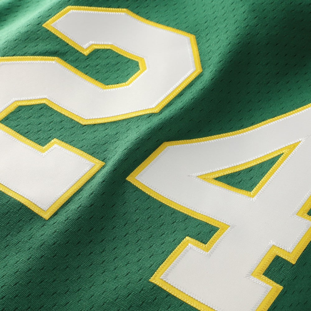 Rickey Henderson Athletics Mitchell & Ness Authentic Batting Practice Jersey - Green Jerseys