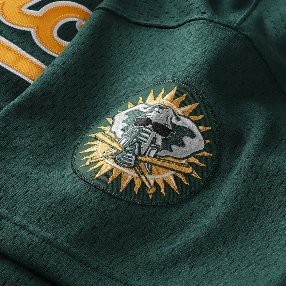 Rickey Henderson Athletics Mitchell & Ness Authentic Batting Practice Jersey - Green Jerseys