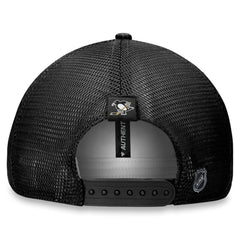 NHL Pittsburgh Penguins Fanatics Women's Authentic Pro Road Trucker Adjustable Hat – Black