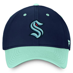 NHL Seattle Kraken Fanatics Authentic Pro Rink Two-Tone Flex Hat – Deep Sea Blue/Light Blue