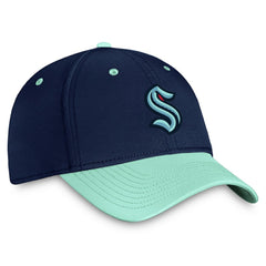 NHL Seattle Kraken Fanatics Authentic Pro Rink Two-Tone Flex Hat – Deep Sea Blue/Light Blue