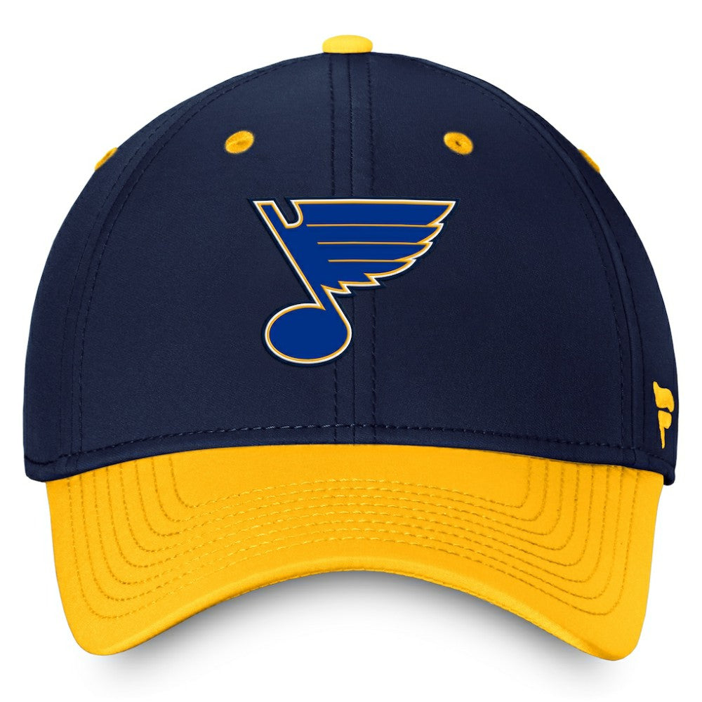 NHL St. Louis Blues Fanatics Authentic Pro Rink Two-Tone Flex Hat – Navy/Gold