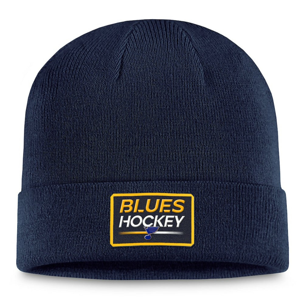 NHL St. Louis Blues Fanatics Authentic Pro Cuffed Knit Hat – Navy