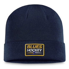NHL St. Louis Blues Fanatics Authentic Pro Cuffed Knit Hat – Navy