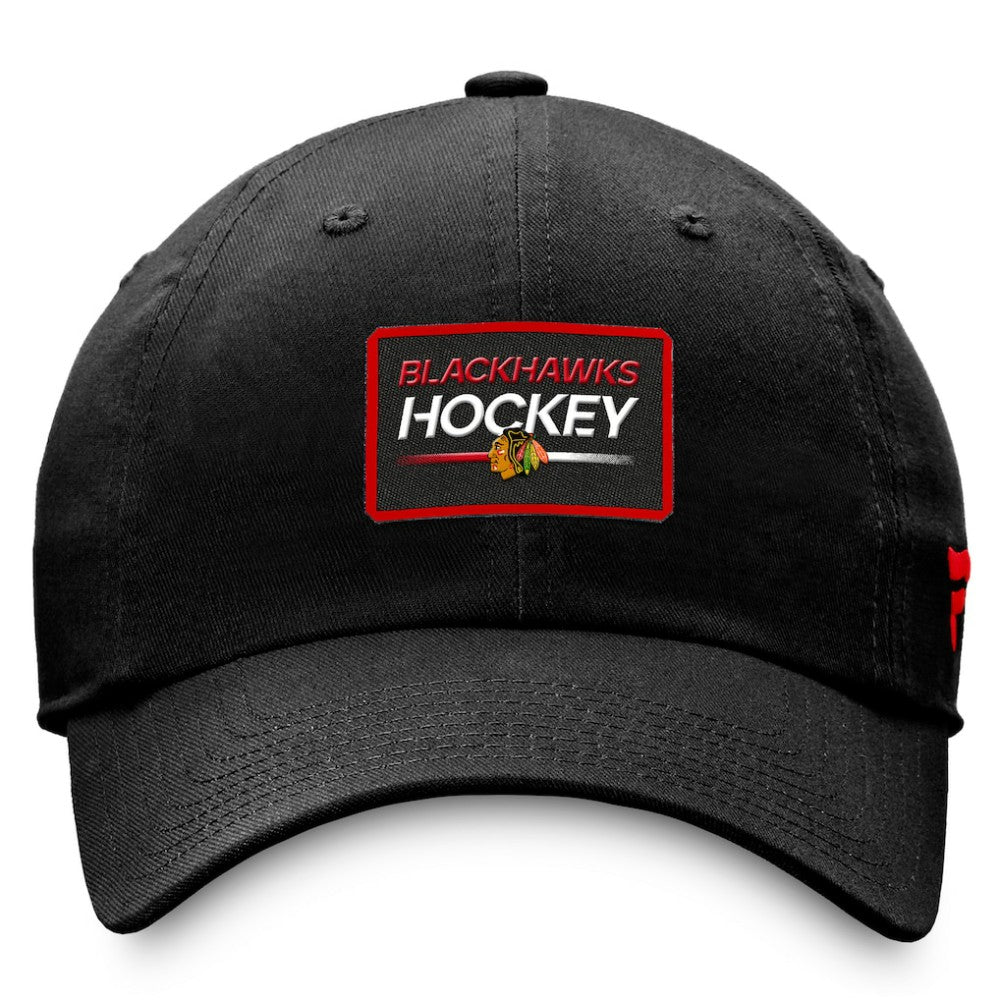 NHL Chicago Blackhawks Fanatics Authentic Pro Prime Adjustable Hat – Black