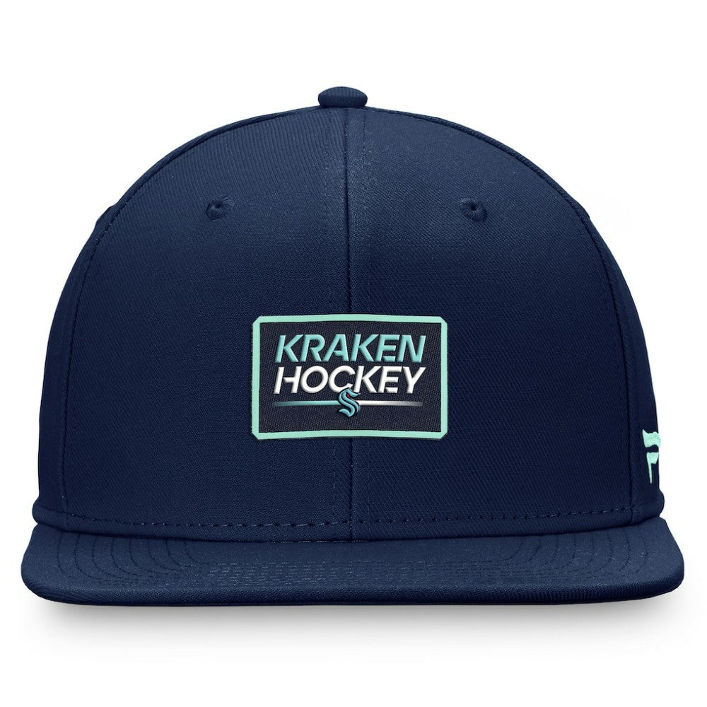 NHL Seattle Kraken Fanatics Authentic Pro Prime Snapback Hat – Deep Sea Blue
